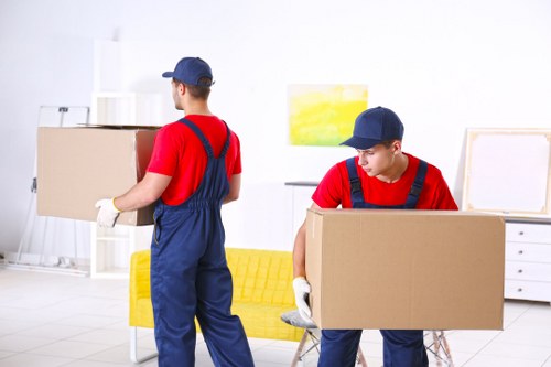 Packed moving boxes and wrapping materials ready for a Croydon home move
