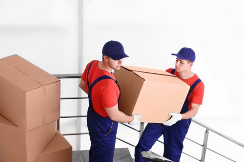 Office removals team planning a business move in Croydon