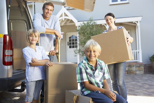 Careful loading of furniture and boxes for a Croydon flat move