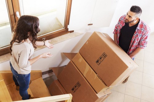 Preparing office boxes and furniture for relocation in Croydon
